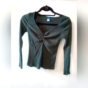 Old navy forest green blouse